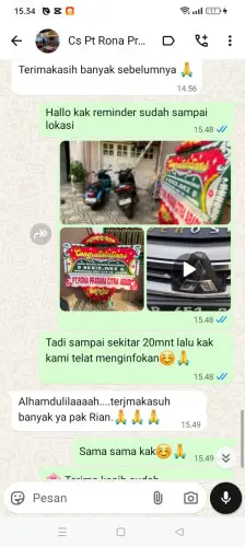 Testimonial Papan Bunga majasetra