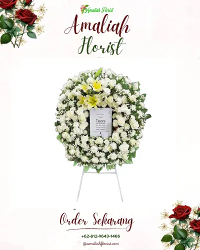 Krans Bunga Duka Cita majasetra